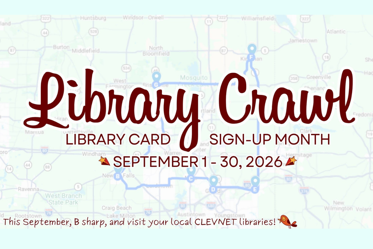 Library Crawl Library card sign up month september 1 - 30