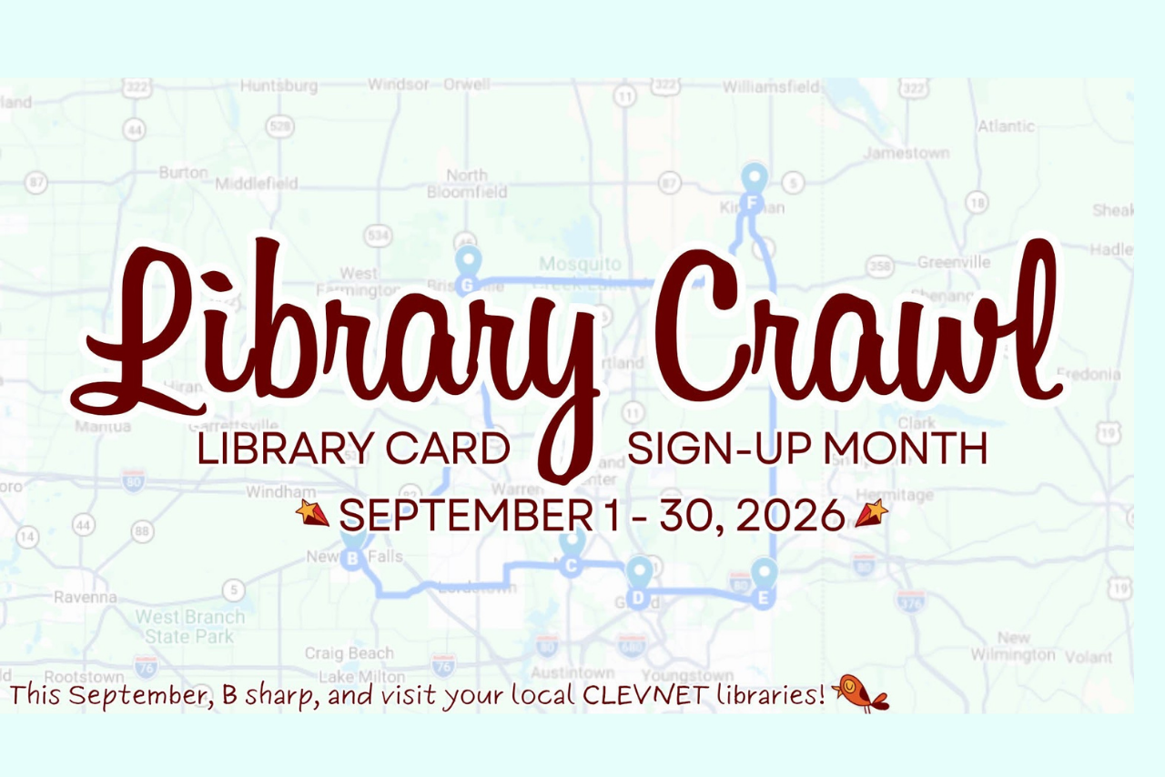 Library Crawl Library card sign up month september 1 - 30