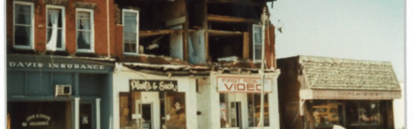 downtown newton falls after the tornado